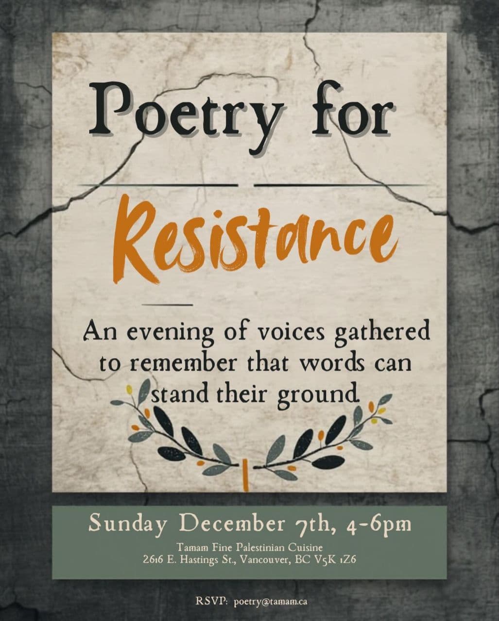Poetry for Resistance