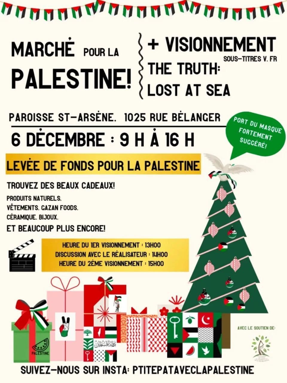 MARCHÉ POUR LA PALESTINE!