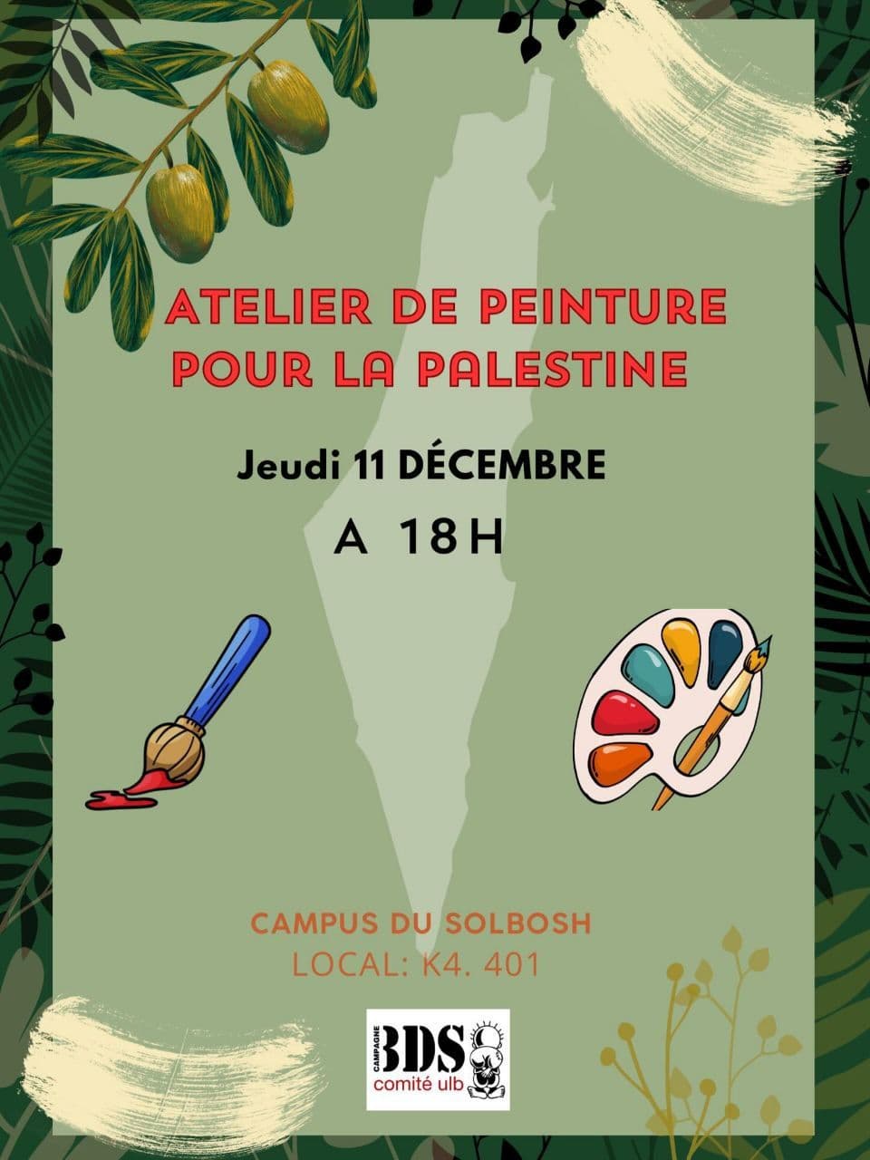 ATELIER DE PEINTURE POUR LA PALESTINE