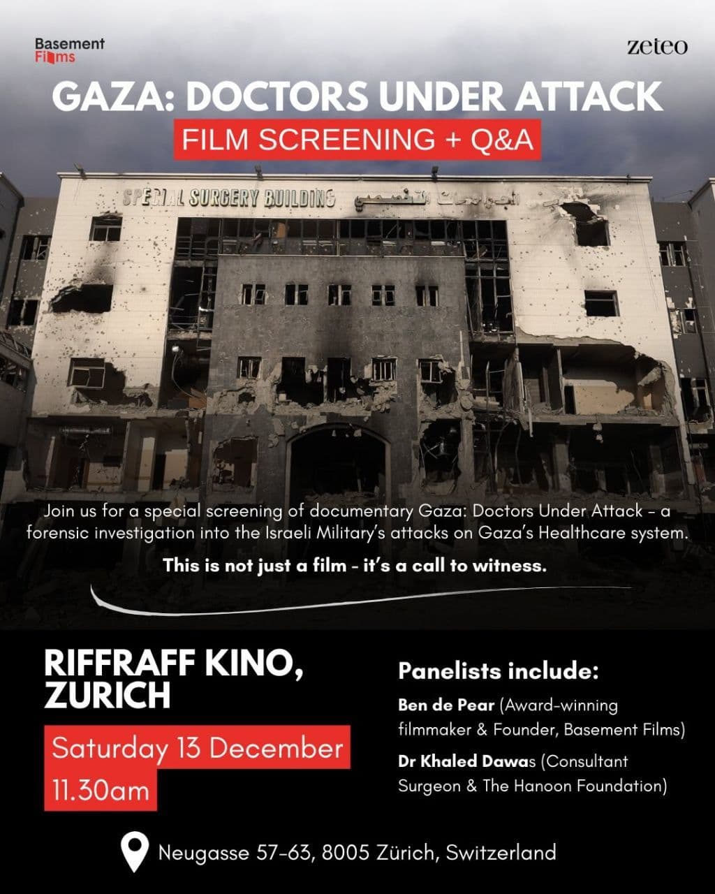 Gaza: DOCTORS UNDER ATTACK / Zurich