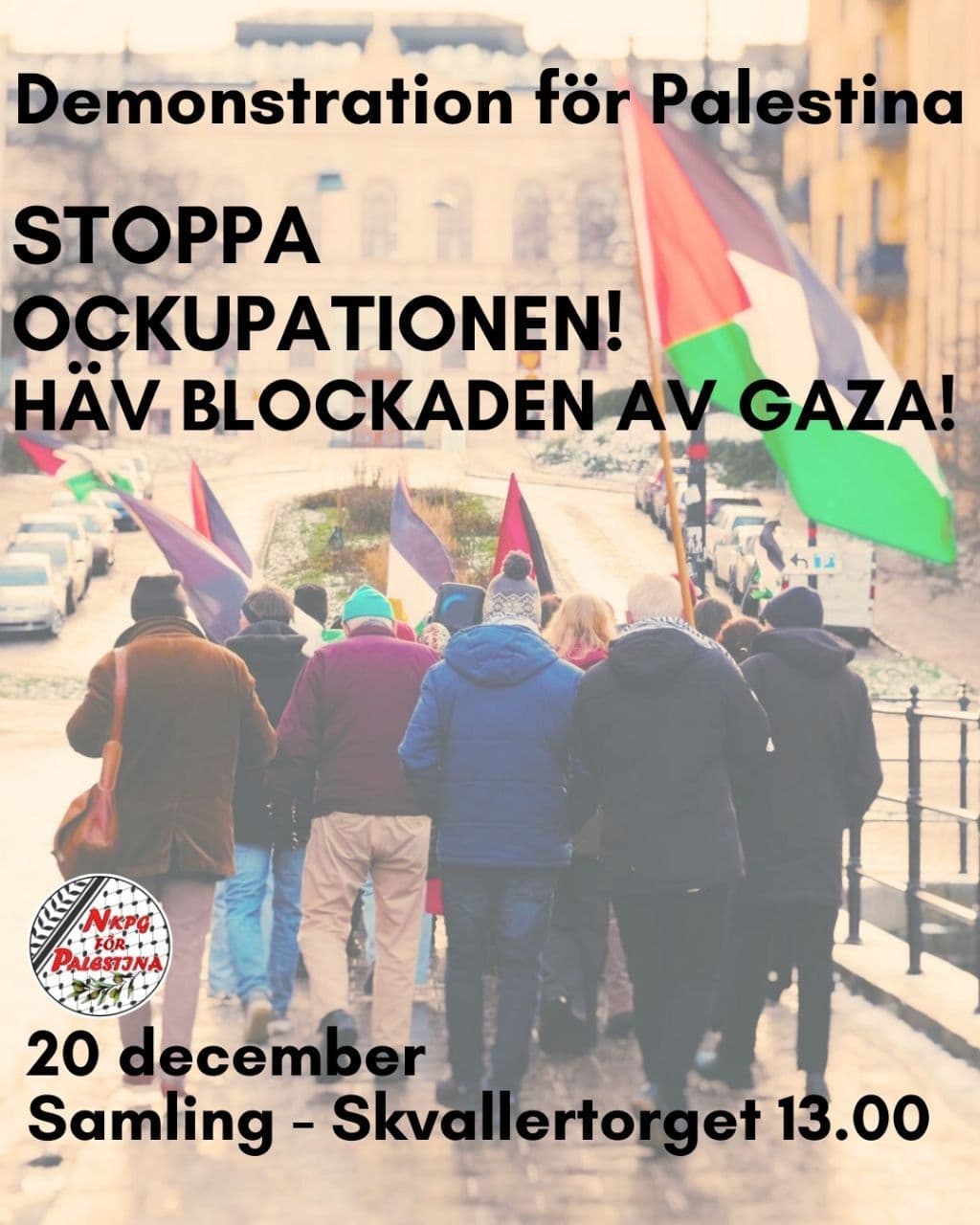 Demonstration för Palestina