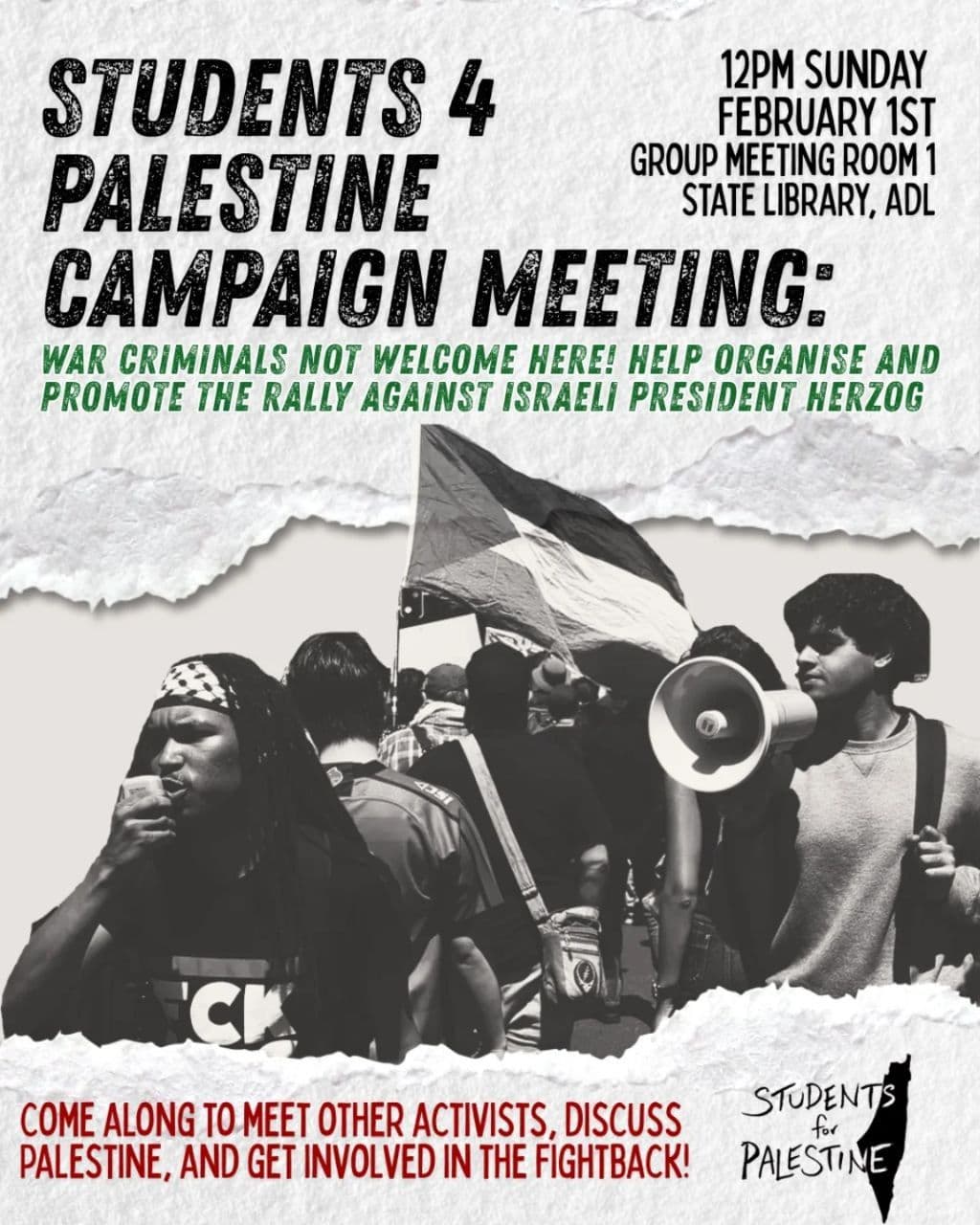 STUDENTS 4 PALESTINE CAMPAIGN MEETING: