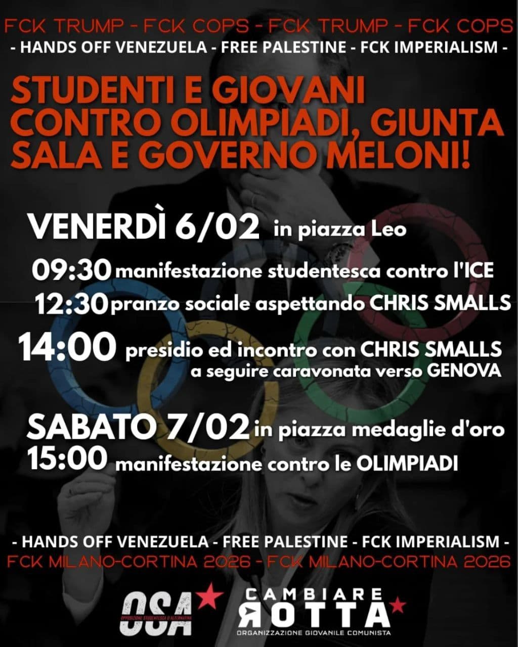 STUDENTI E GIOVANI CONTRO OLIMPIADI, GIUNTA SALA E GOVERNO MELONI! / 7 February