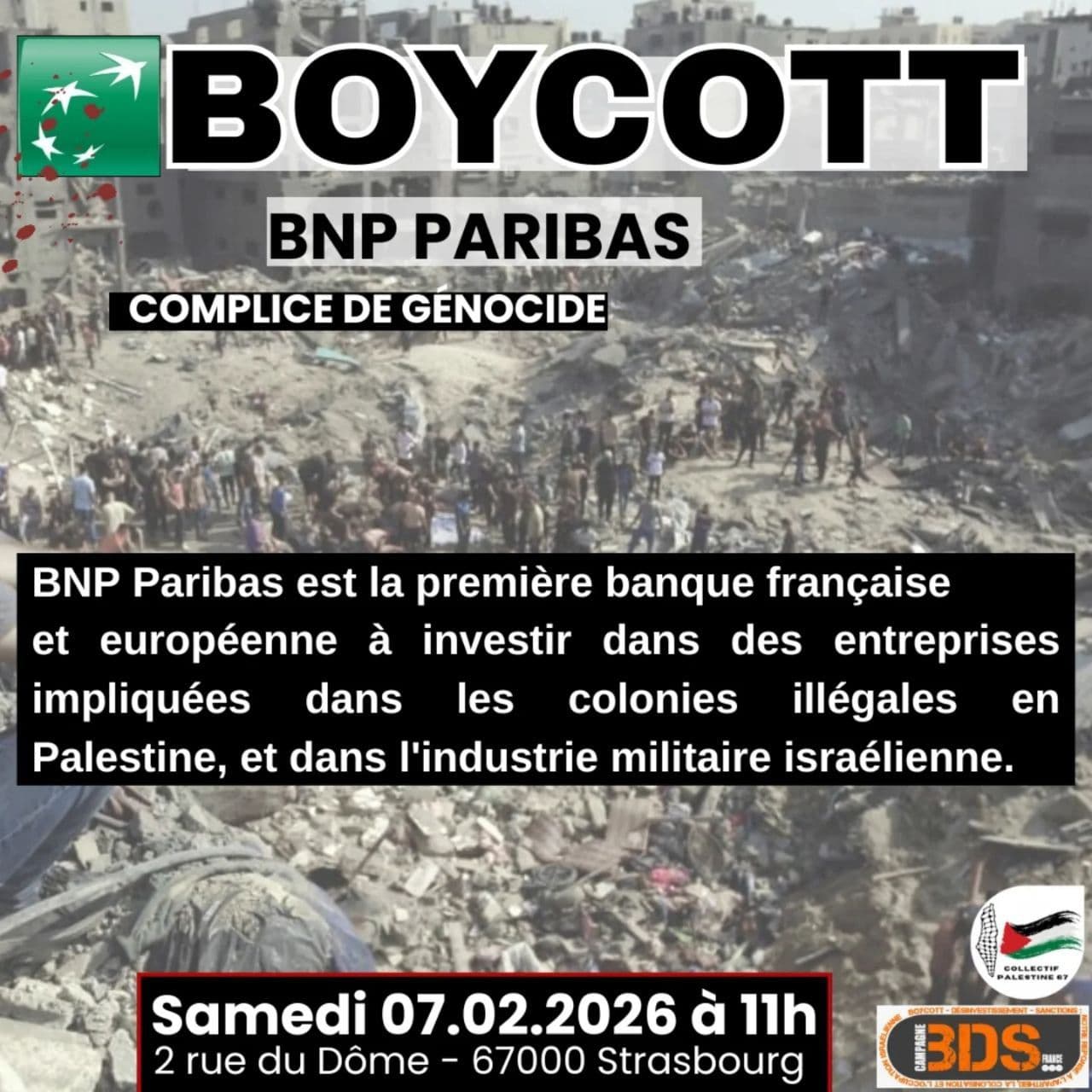 BOYCOTT BNP PARIBAS