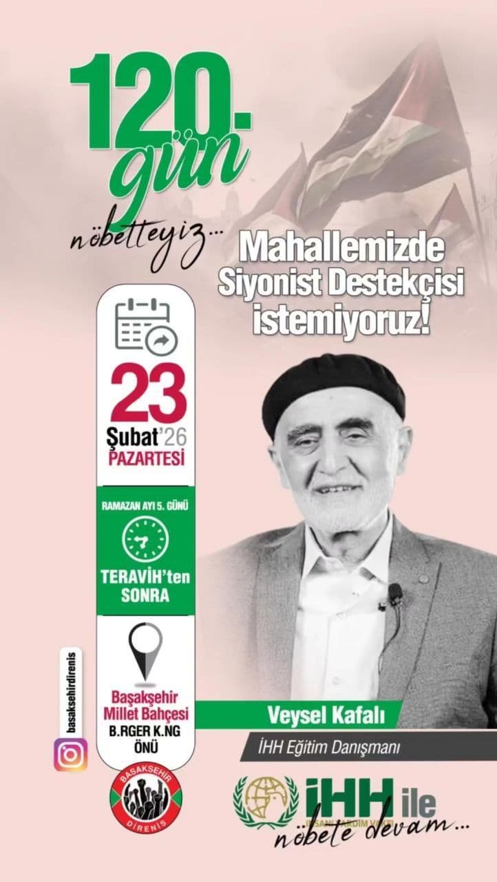 Mahallemizde Siyonist Destekcisi istemiyoruz