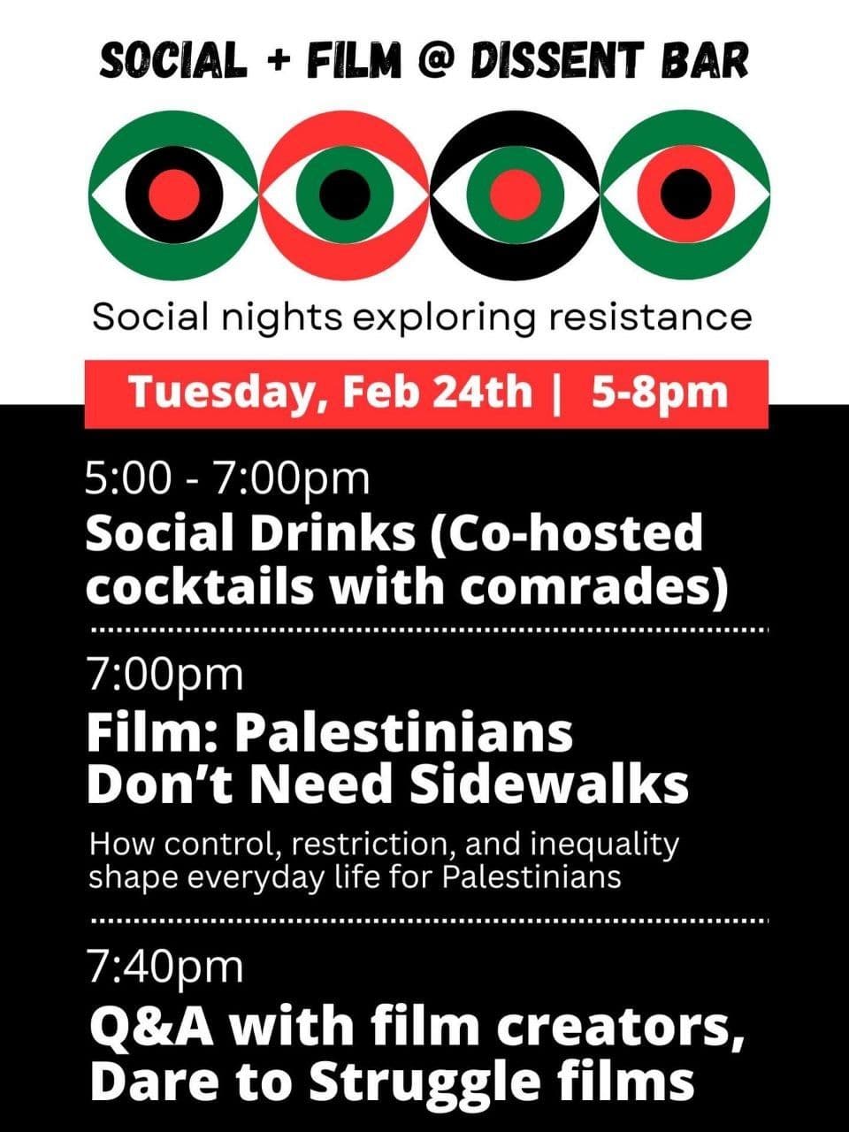 Social nights exploring resistance