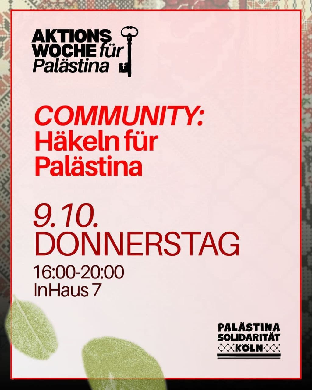 COMMUNITY: Häkeln für Palstina