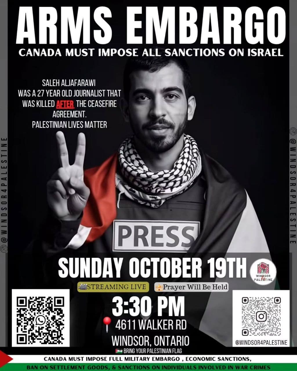 Windsor 4 Palestine protest