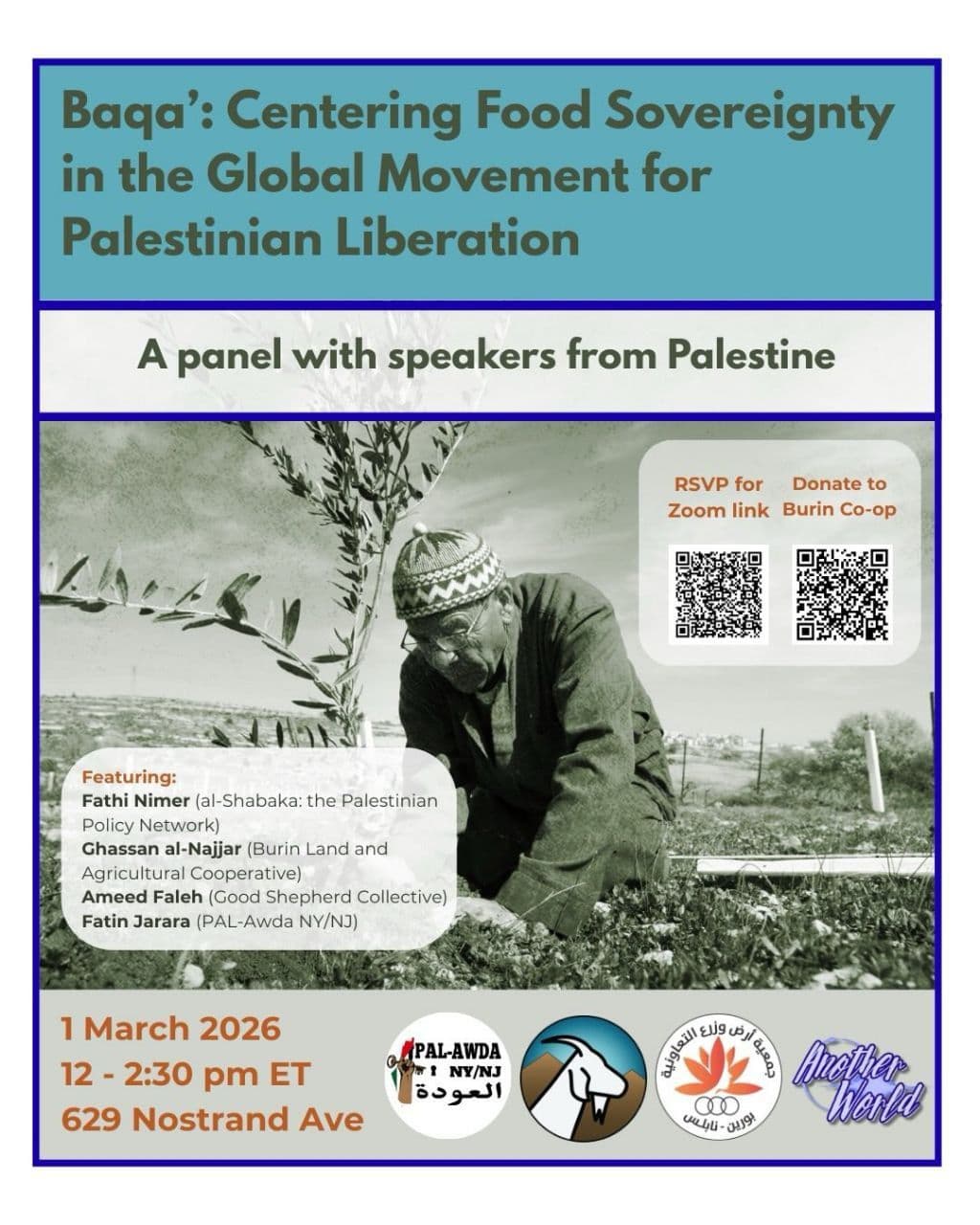 Baqa': Centering Food Sovereignty in the Global Movement for Palestinian Liberation