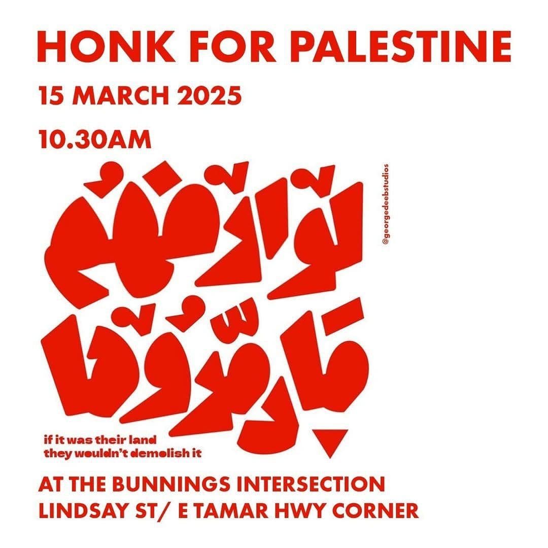 HONK FOR PALESTINE