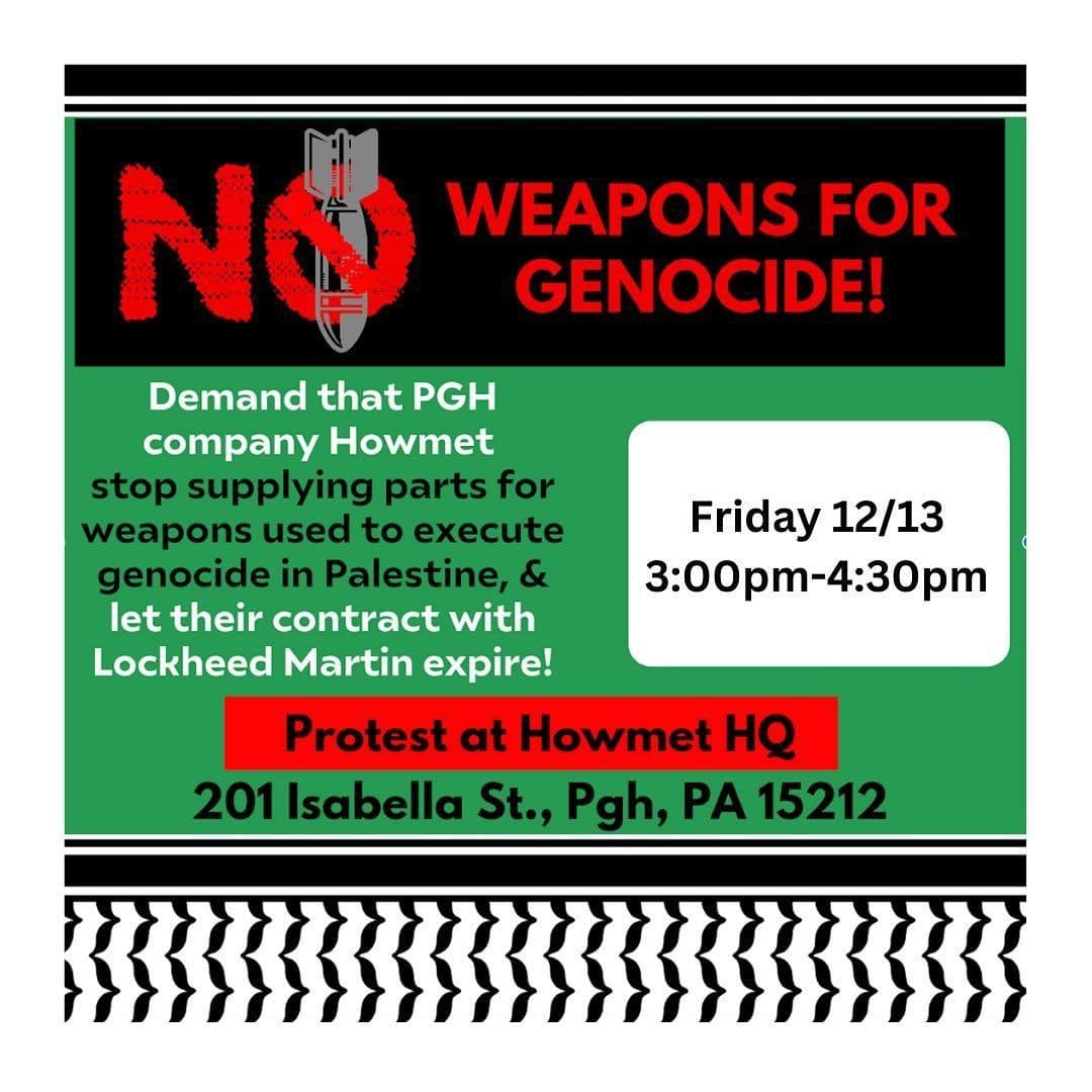 NO WEAPONS FOR GENOCIDE!