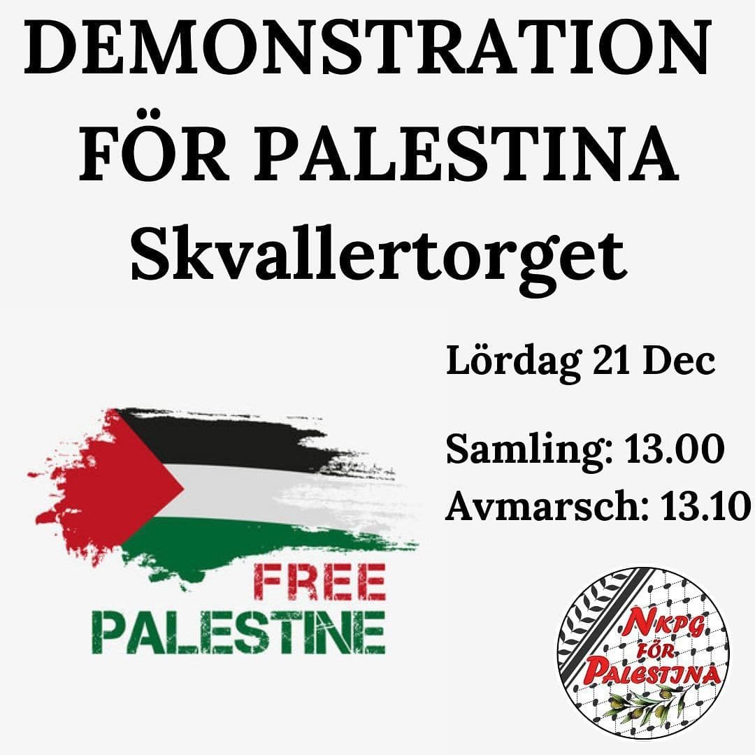 DEMONSTRATION FÖR PALESTINA