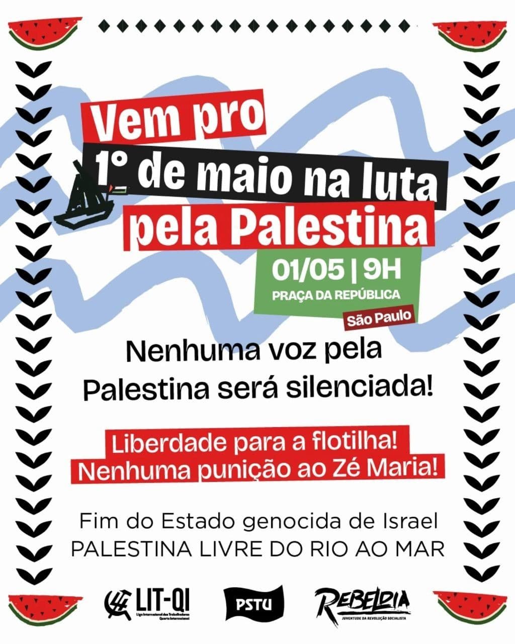 Nenhuma voz pela Palestina será silenciada!