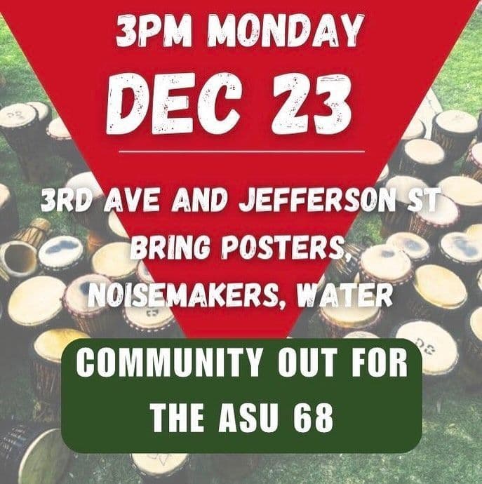 COMMUNITY OUT FOR THE ASU 68 (23 DECEMBER)