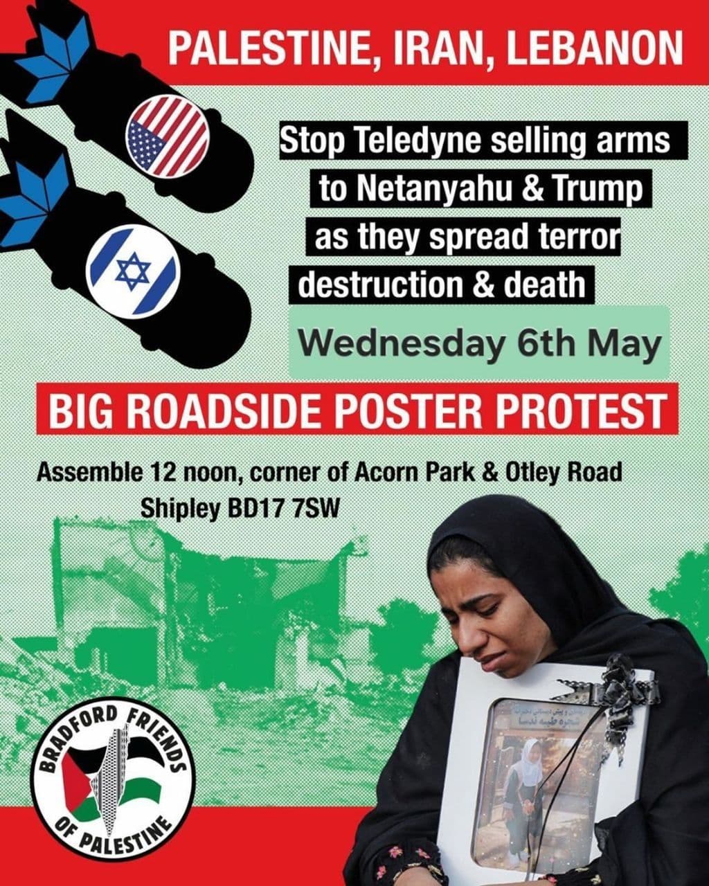BIG ROADSIDE POSTER PROTEST
