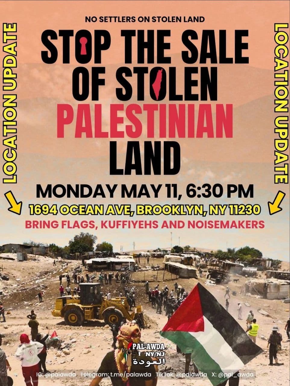 STOP THE SALE OF STOLEN PALESTINIAN LAND