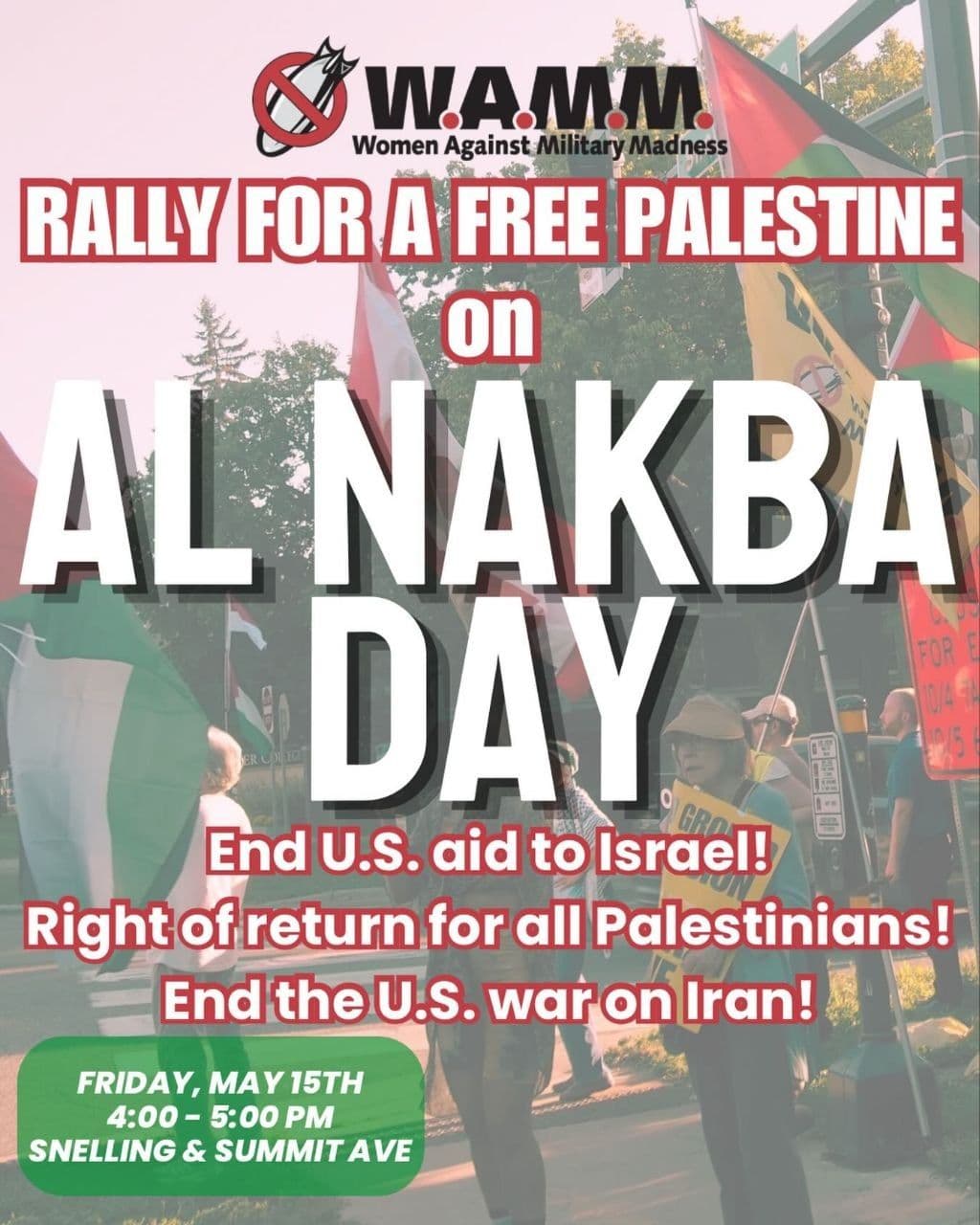 RALLY FOR A FREE PALESTINE on AL NAKBA DAY