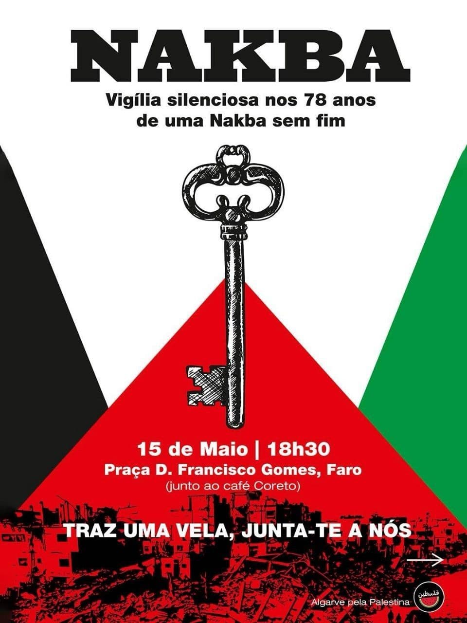 Vigília silenciosa nos 78 anos de uma Nakba sem fim
