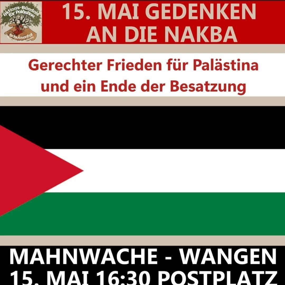 Gerechter Frieden für Palästina und ein Ende der Besatzung