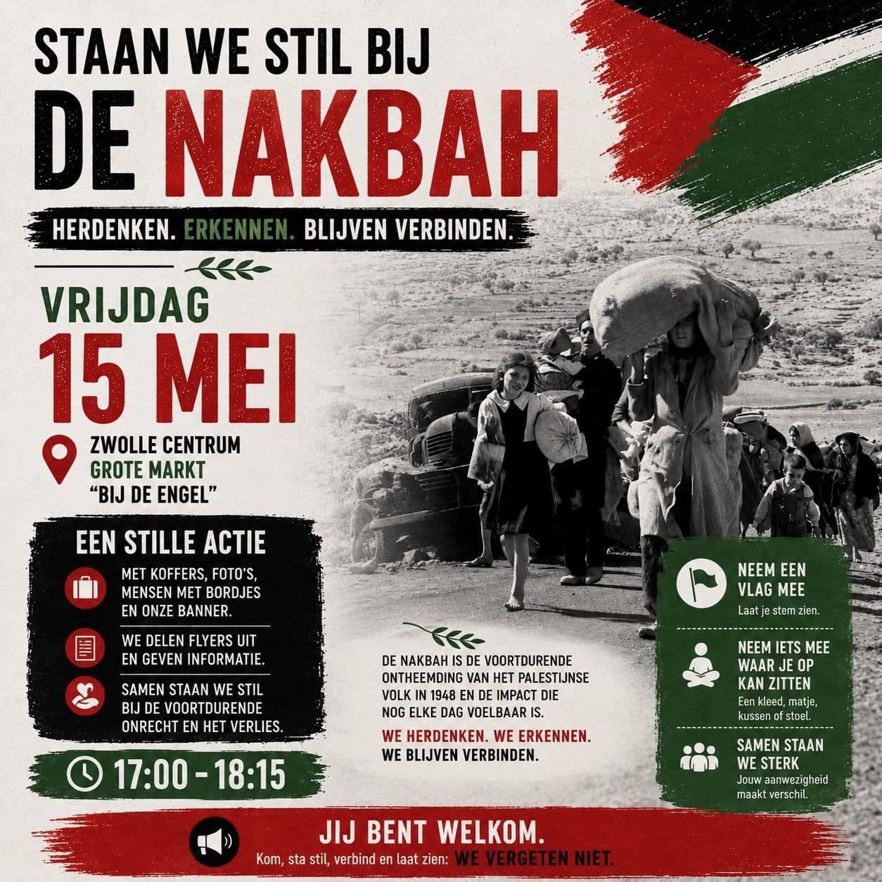 STAAN WE STIL BIJ DE NAKBAH