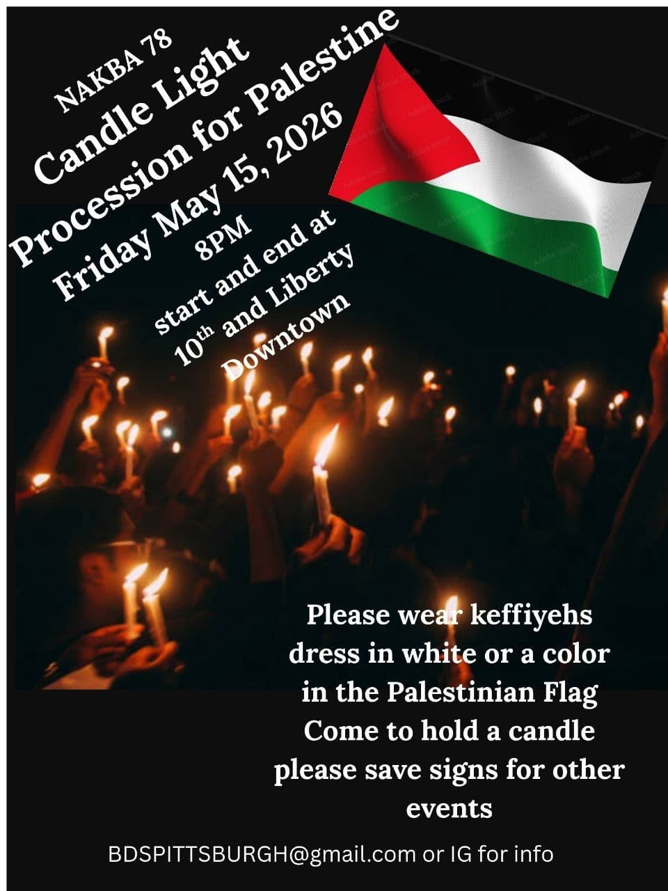 Candle Light Procession for Palestine