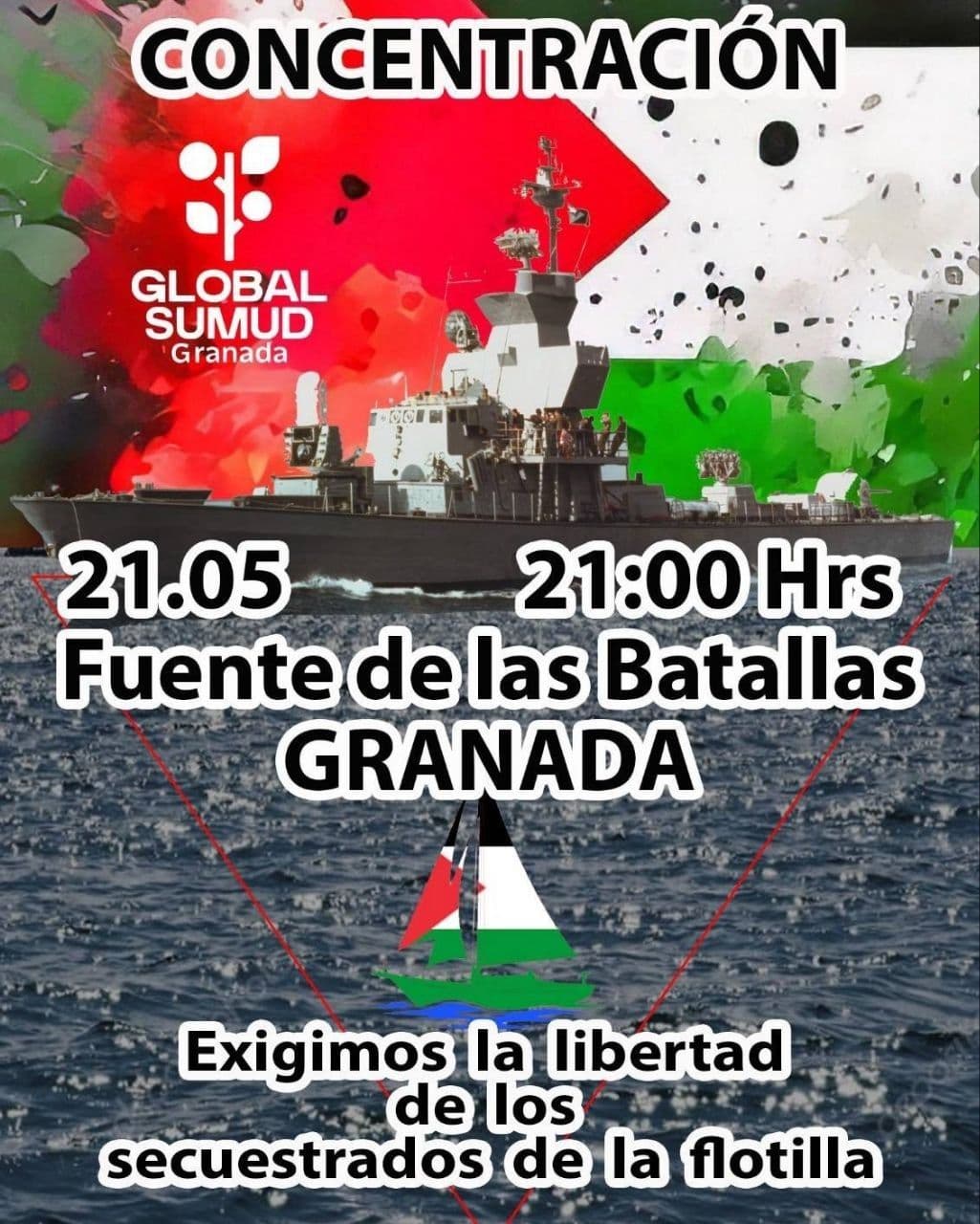 Exigimos la libertad de los secuestrados de la flotilla