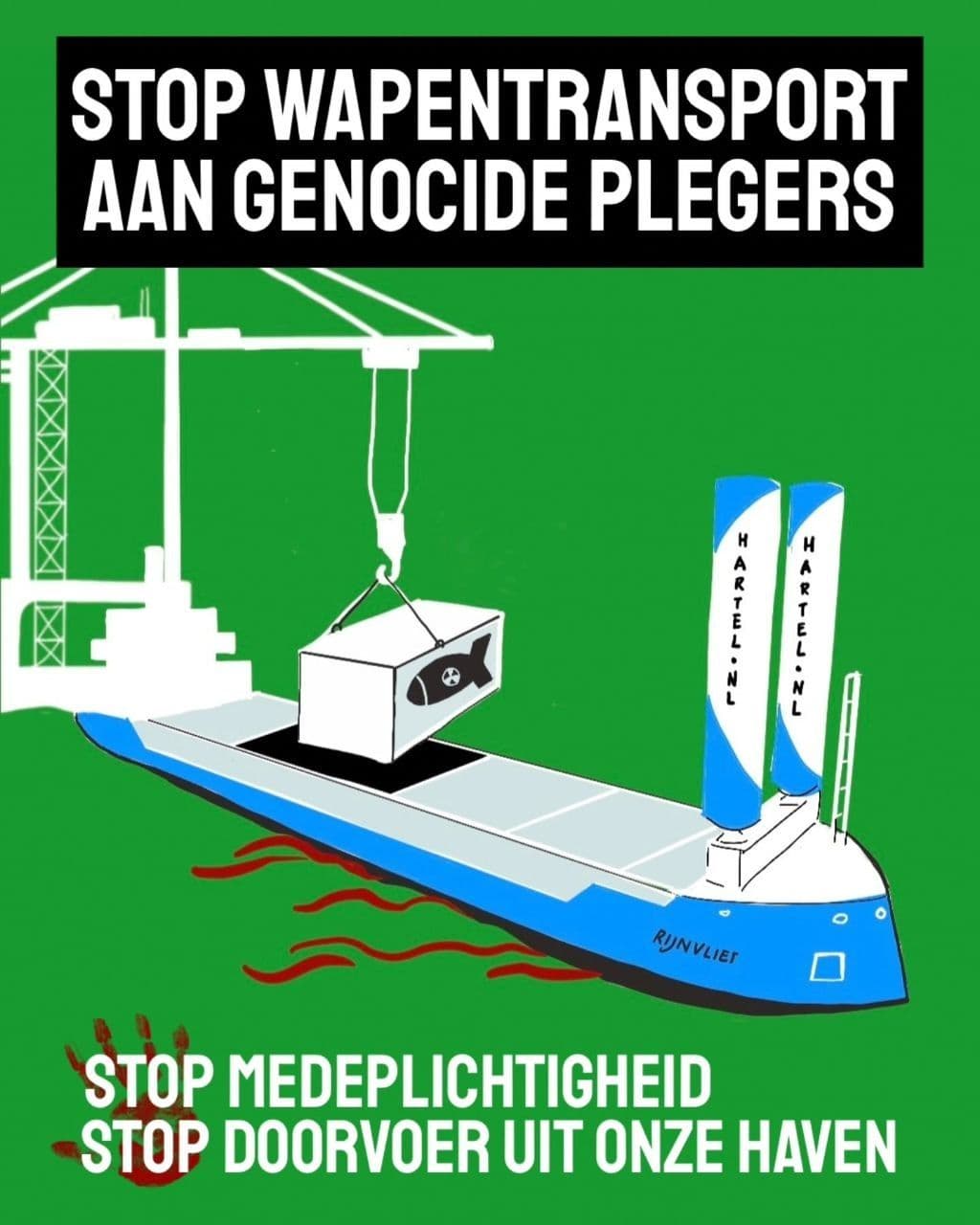 STOP WAPENTRANSPORT AAN GENOCIDE PLEGERS