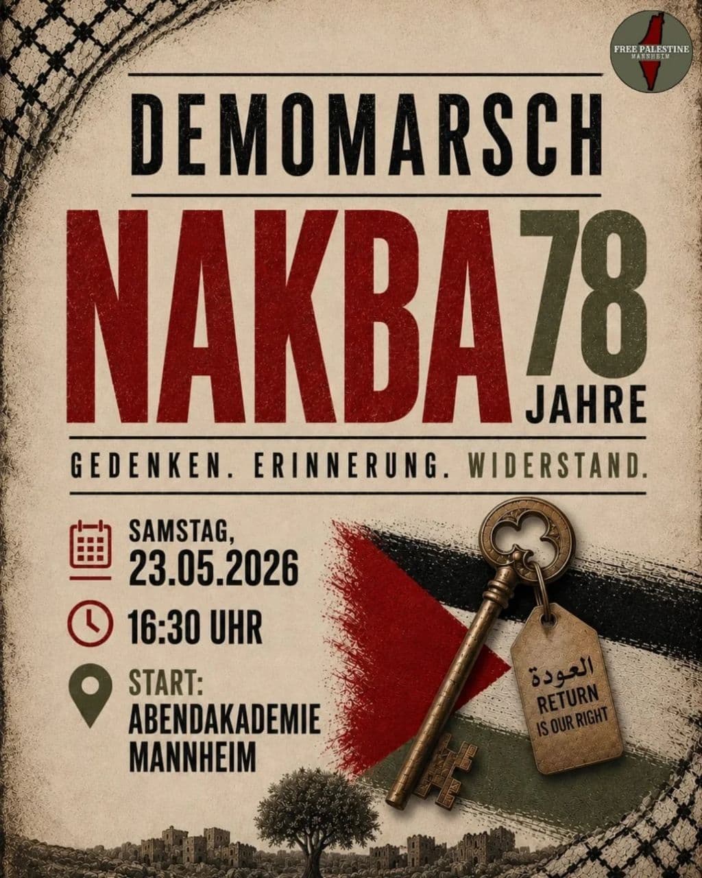 DEMOMARSCH NAKBA 78