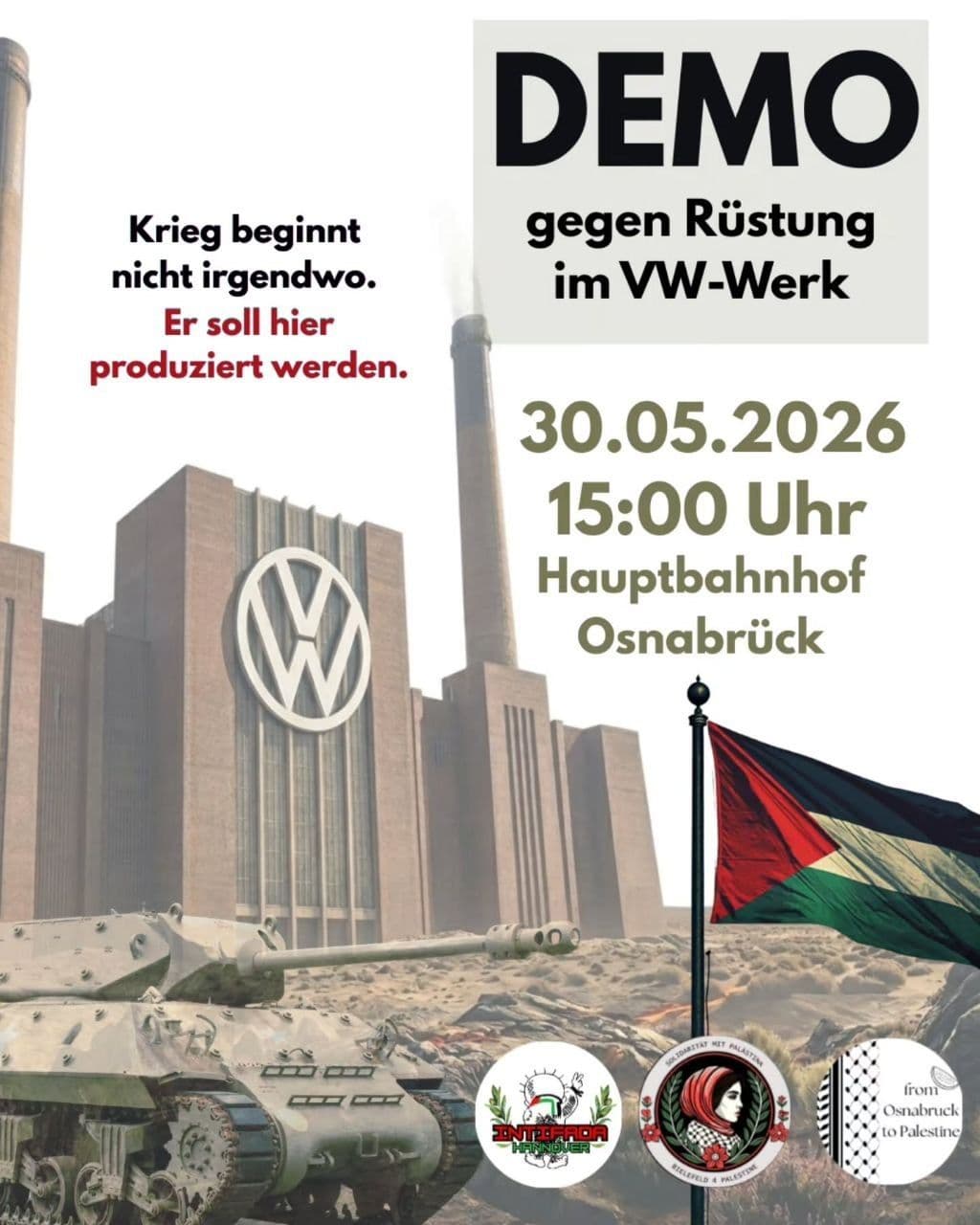 Keine Waffen für Israel – keine Kriege aus Osnabrück!