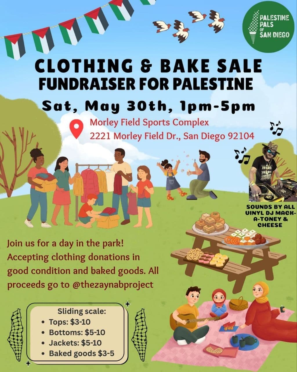 CLOTHING & BAKE SALE FUNDRAISER FOR PALESTINE