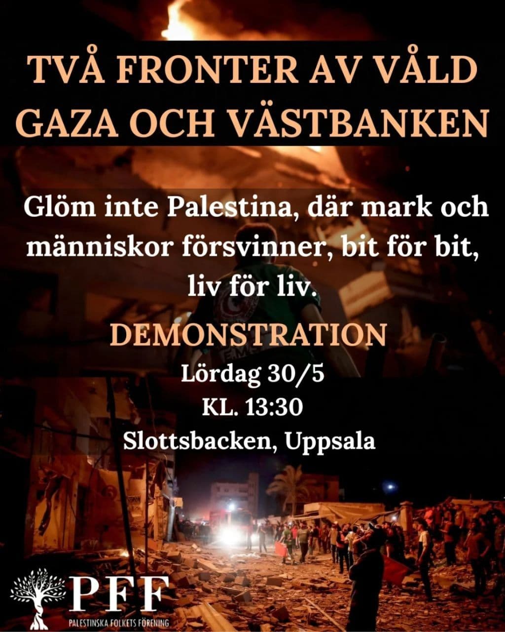 TVẢ FRONTER AV VÄLD GAZA OCH VÄSTBANKEN