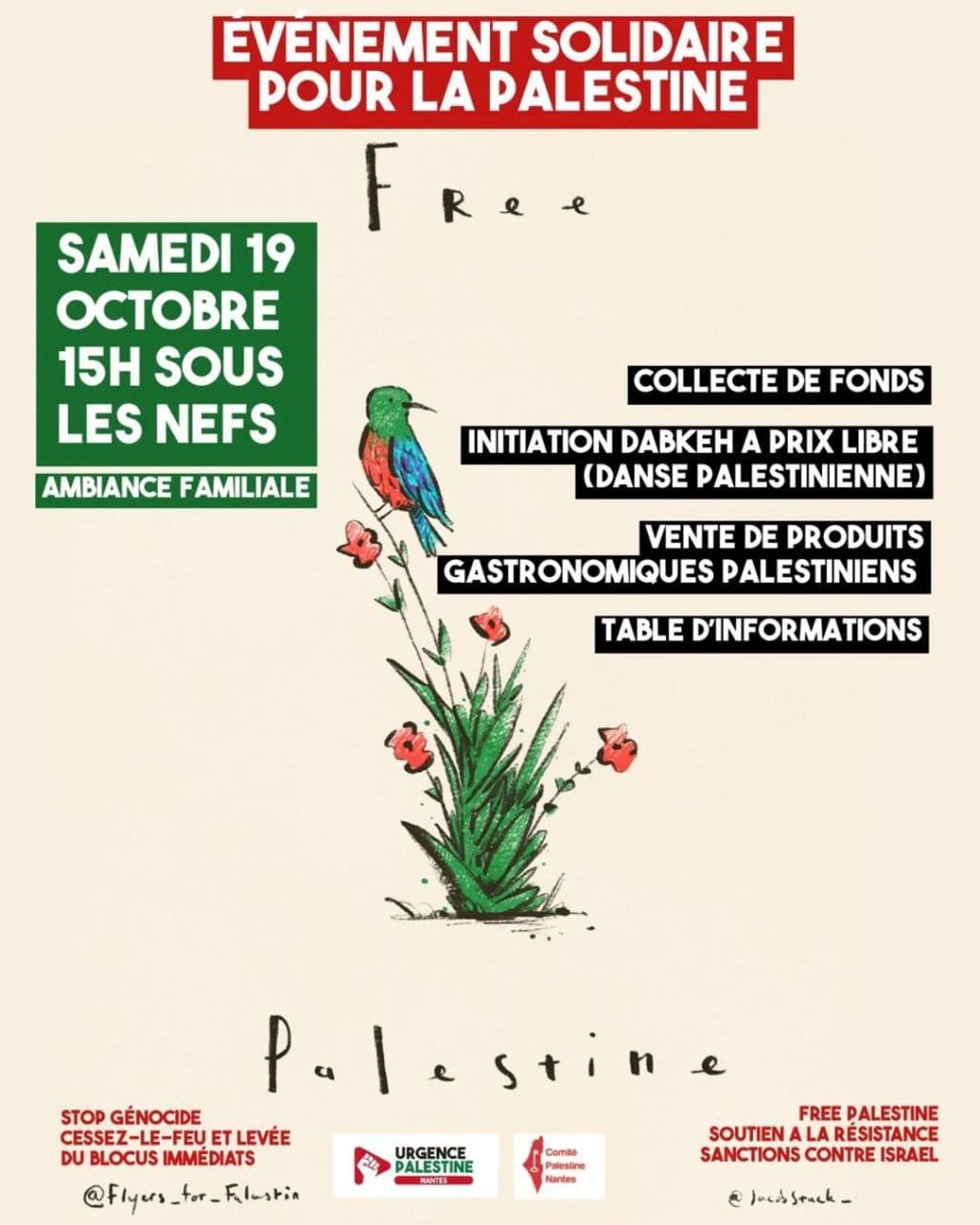 EVENEMENT SOLIDAIRE POUR LA PALESTINE