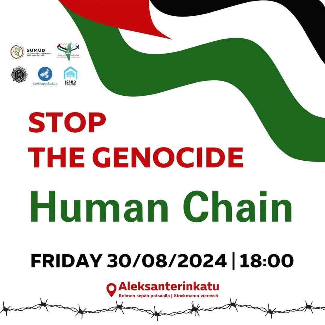 STOP THE GENOCIDE Human Chain