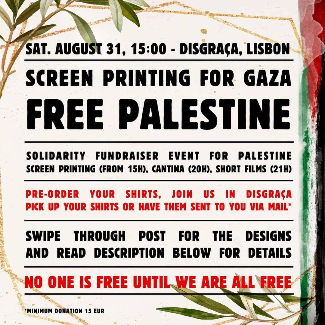 SCREEN PRINTING FOR GAZA FREE PALESTINE