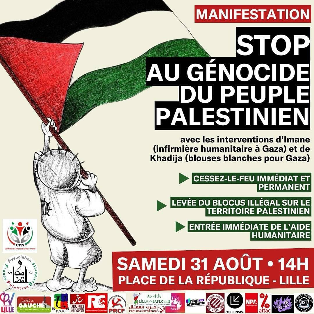 STOP AU GÉNOCIDE DU PEUPLE PALESTINIEN