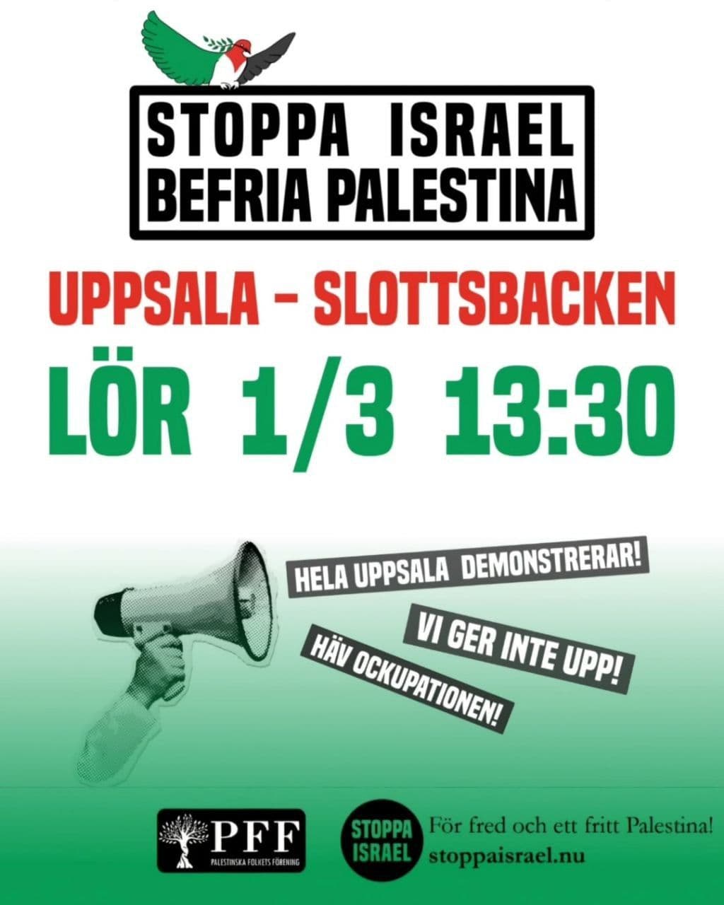 STOPPA ISRAEL BEFRIA PALESTINA