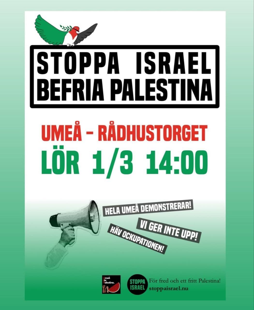 STOPPA ISRAEL BEFRIA PALESTINA