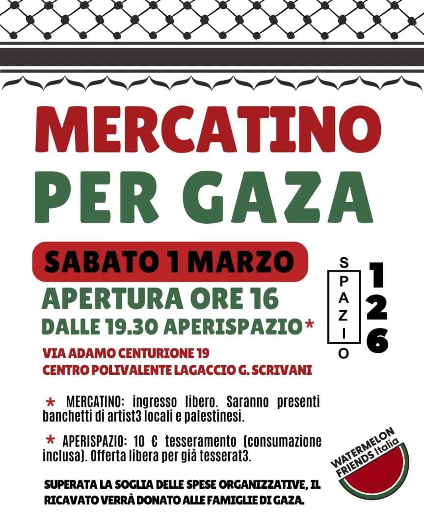 MERCATINO PER GAZA