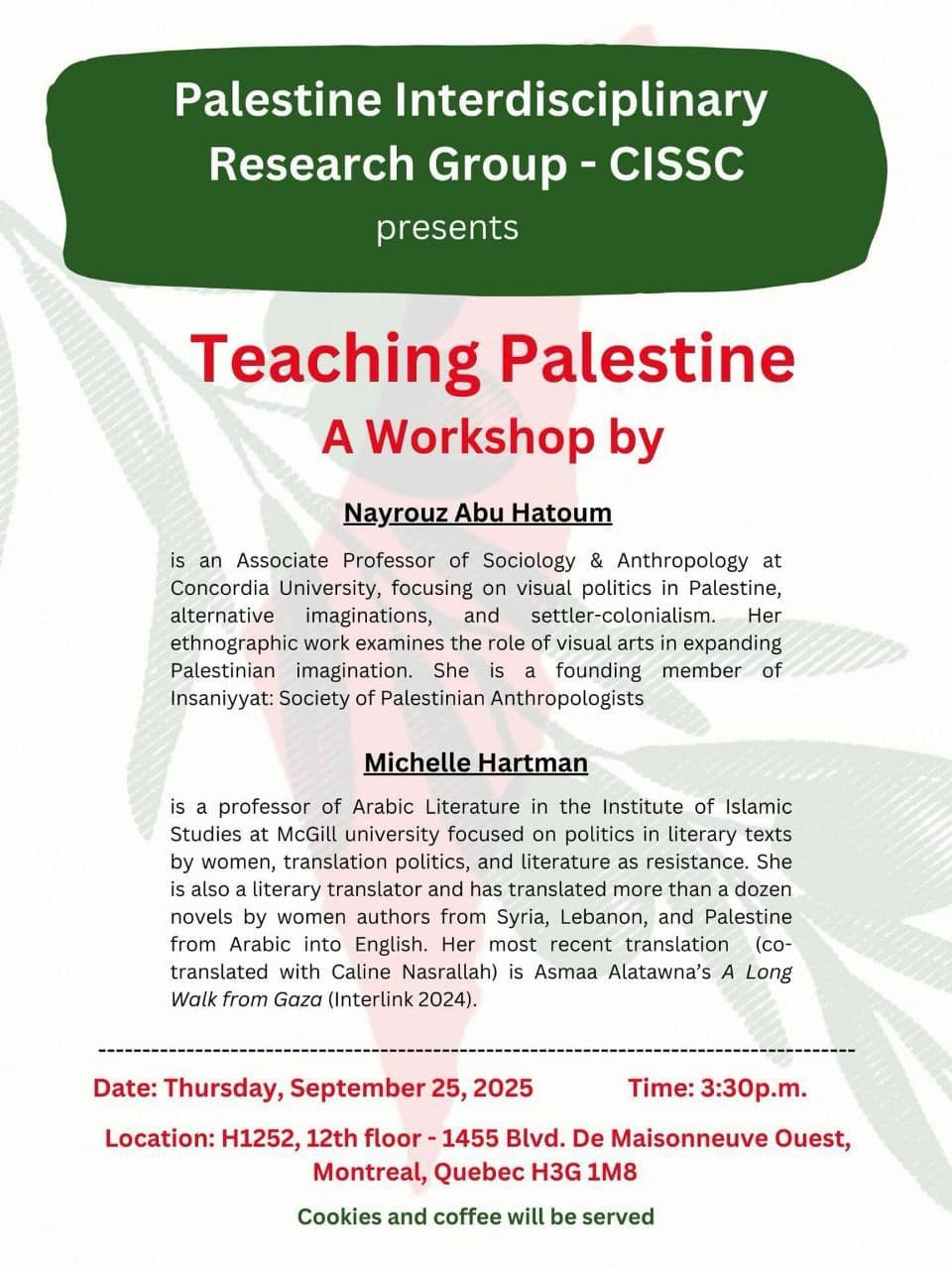 Palestine Interdisciplinary Research Group - CISSC