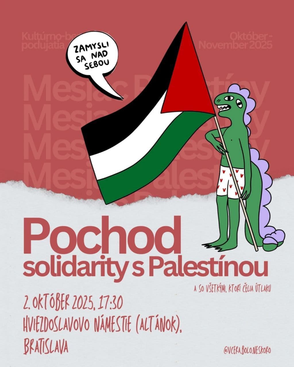 Pochod solidarity s Palestínou