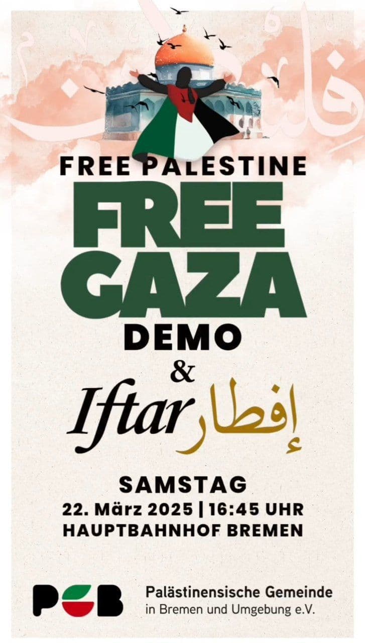 FREE PALESTINE FREE GAZA DEMO & IFTAR