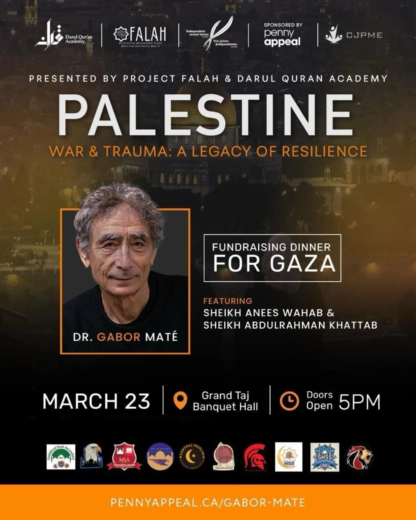 FUNDRAISING DINNER FOR GAZA