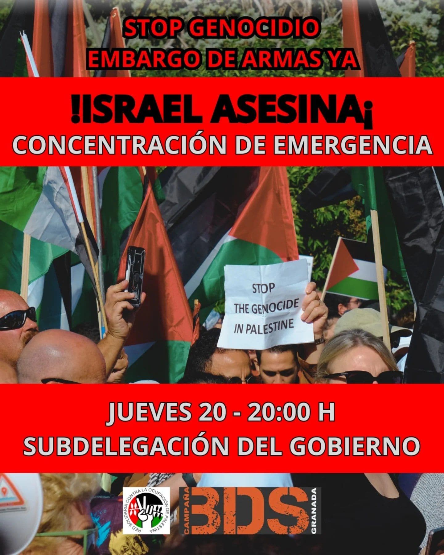 !ISRAEL ASESINA CONCENTRACIÓN DE EMERGENCIA