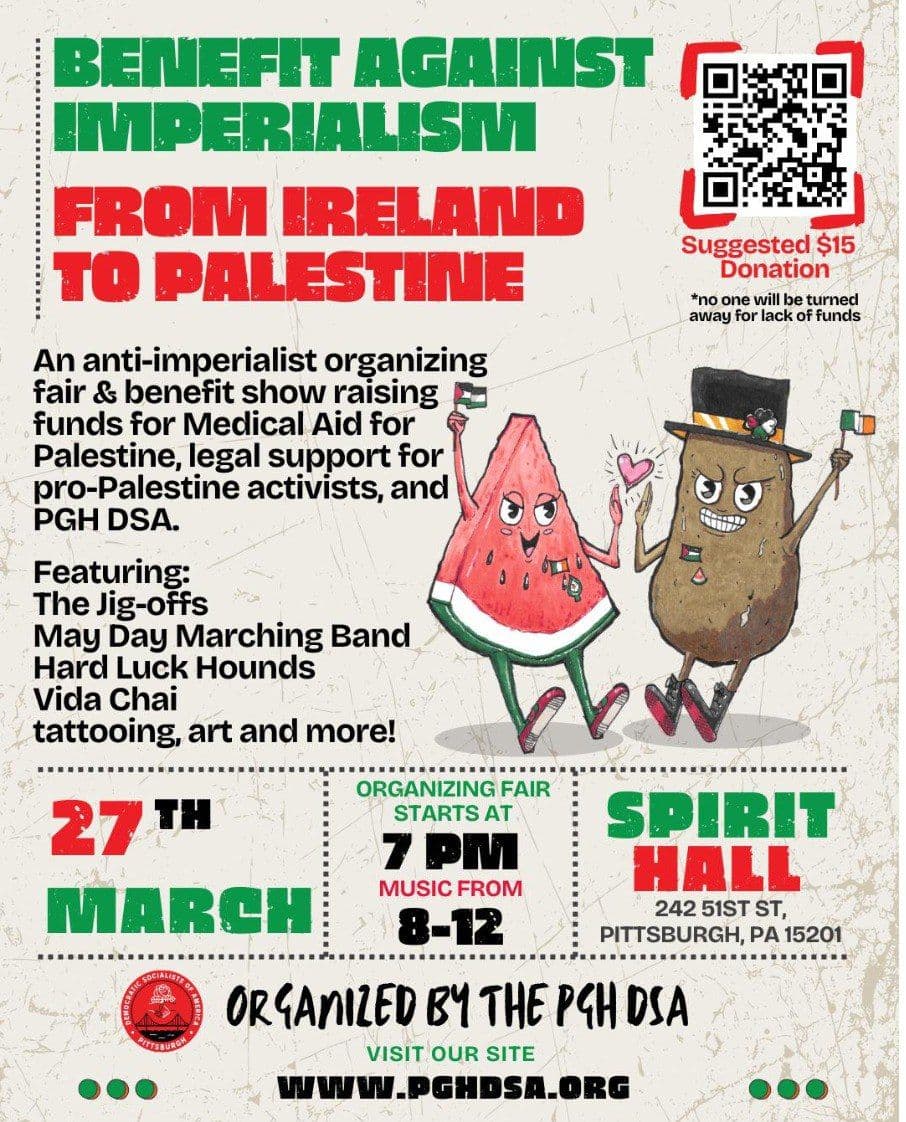 BENEFIT AGAINST IMPERIALISM FROM IRELAND TO PALESTINE