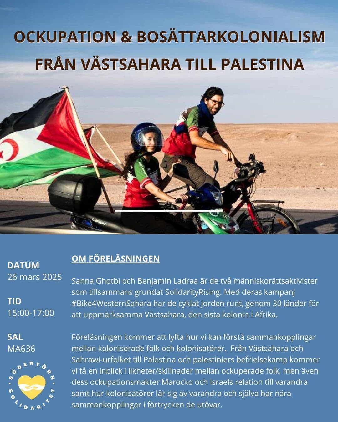 OCKUPATION & BOSÄTTARKOLONIALISM FRÂN VÄSTSAHARA TILL PALESTINA
