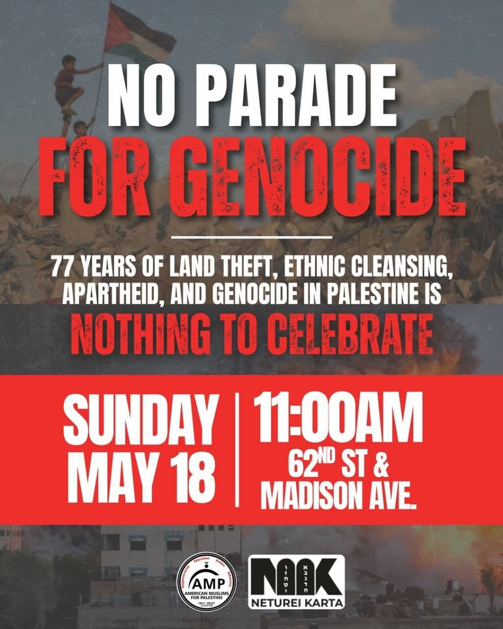 NO PARADE FOR GENOCIDE