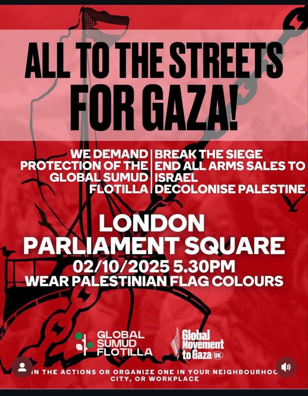 ALL TO THE STREETS FOR GAZA!