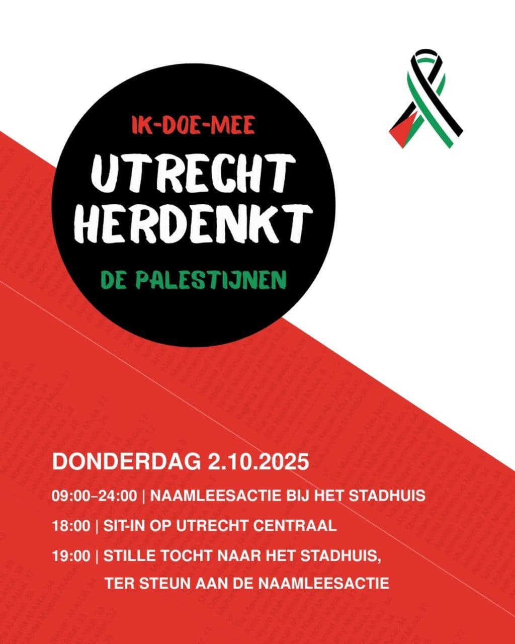 IK-DOE-MEE UTRECHT HERDENKT DE PALESTIJNEN