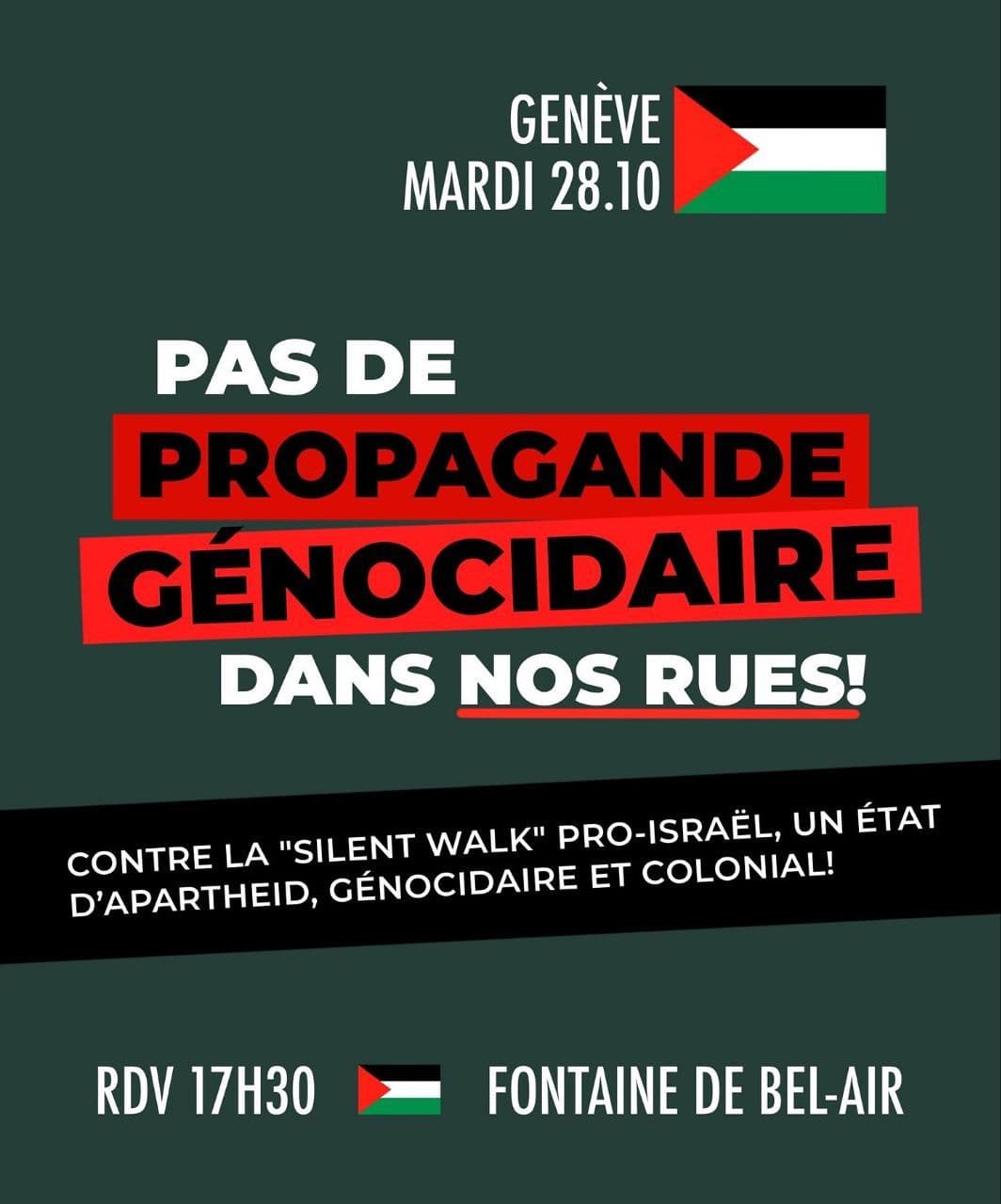 PAS DE PROPAGANDE GÉNOCIDAIRE DANS NOS RUES!