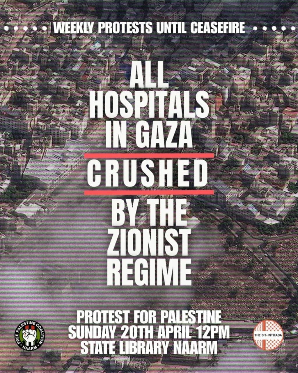 ALL HOSPITALS IN GAZA CRUSHED BY THE ZIONIST REGIME